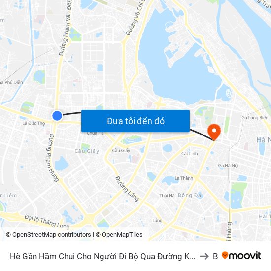 2b Phạm Văn Đồng to B3 map