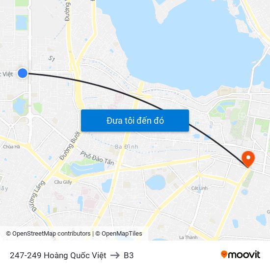247-249 Hoàng Quốc Việt to B3 map