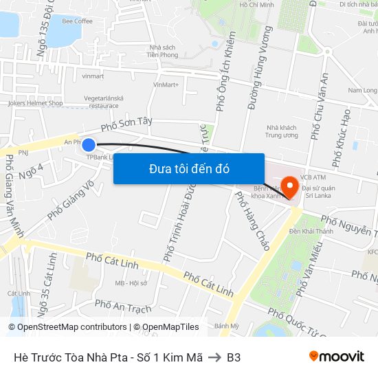 Hè Trước Tòa Nhà Pta - Số 1 Kim Mã to B3 map