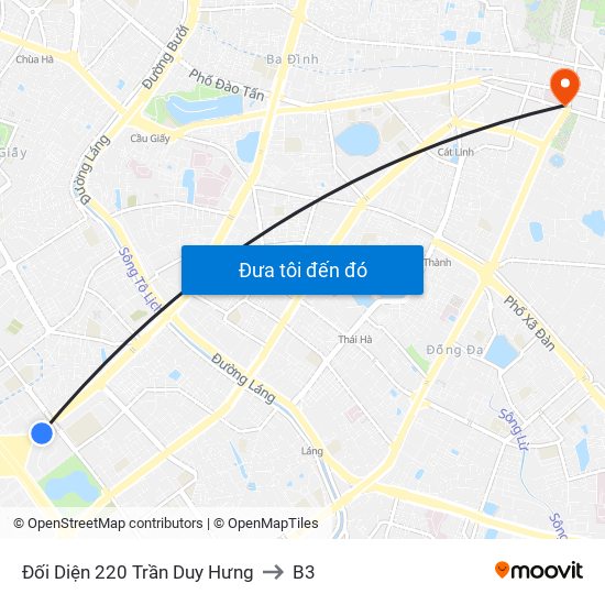 Đối Diện 220 Trần Duy Hưng to B3 map