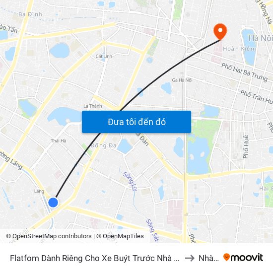 Flatfom Dành Riêng Cho Xe Buýt Trước Nhà 45 Đường Láng to Nhà B9 map