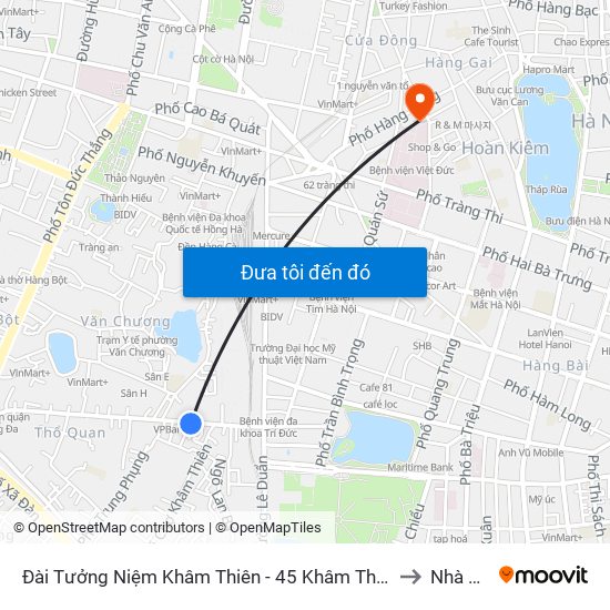 Đài Tưởng Niệm Khâm Thiên - 45 Khâm Thiên to Nhà B9 map