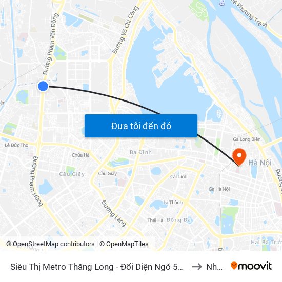 Siêu Thị Metro Thăng Long - Đối Diện Ngõ 599 Phạm Văn Đồng to Nhà B9 map