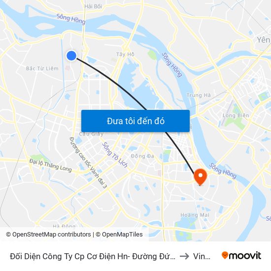 Đối Diện Công Ty Cp Cơ Điện Hn- Đường Đức Thắng to Vinmec map