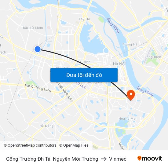 Cổng Trường Đh Tài Nguyên Môi Trường to Vinmec map