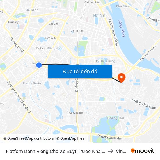 Flatfom Dành Riêng Cho Xe Buýt Trước Nhà 45 Đường Láng to Vinmec map