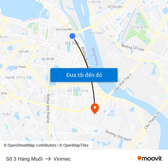 Số 3 Hàng Muối to Vinmec map