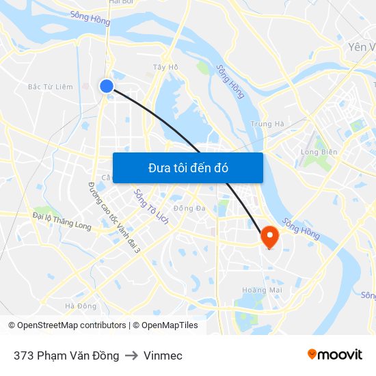 373 Phạm Văn Đồng to Vinmec map