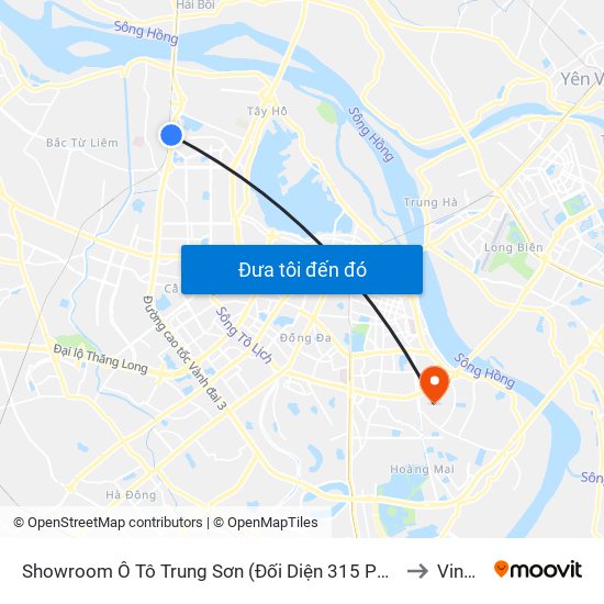 Showroom Ô Tô Trung Sơn (Đối Diện 315 Phạm Văn Đồng) to Vinmec map