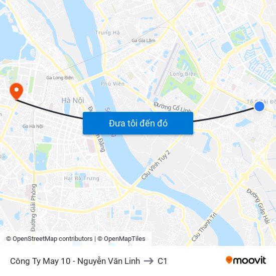 Công Ty May 10 - Nguyễn Văn Linh to C1 map