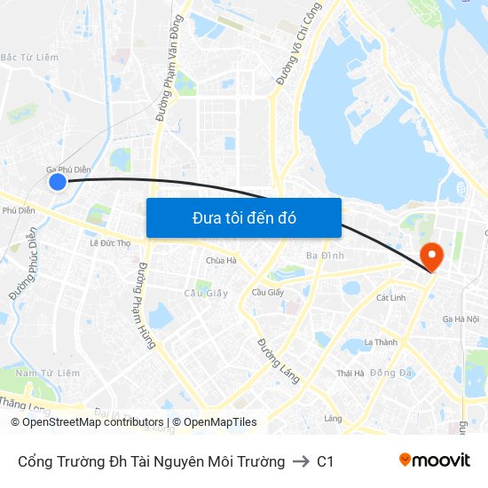 Cổng Trường Đh Tài Nguyên Môi Trường to C1 map