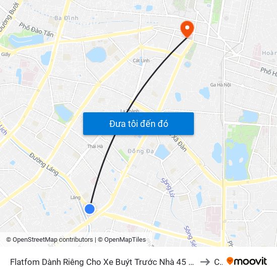 Flatfom Dành Riêng Cho Xe Buýt Trước Nhà 45 Đường Láng to C1 map