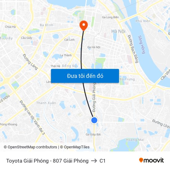 Toyota Giải Phóng - 807 Giải Phóng to C1 map