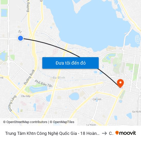 Trung Tâm Khtn Công Nghệ Quốc Gia - 18 Hoàng Quốc Việt to C1 map