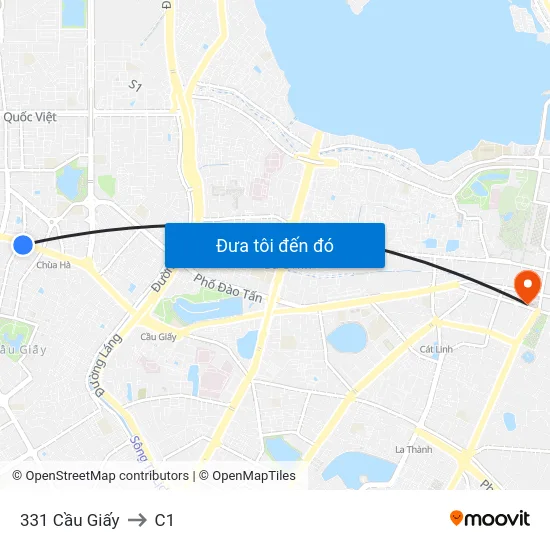 331 Cầu Giấy to C1 map