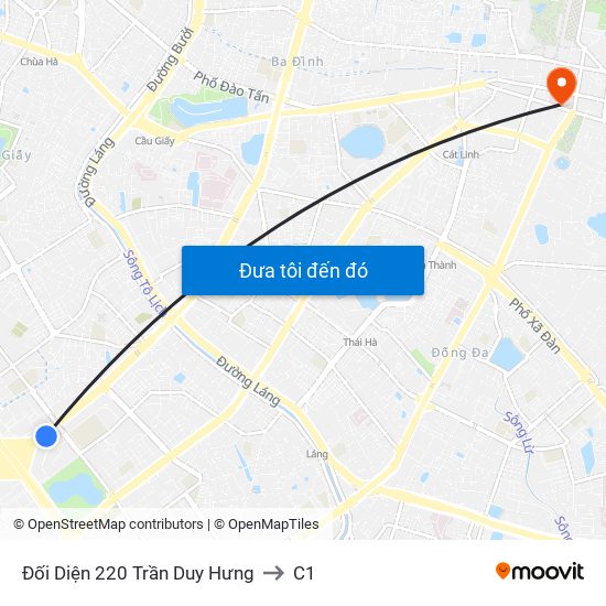 Đối Diện 220 Trần Duy Hưng to C1 map