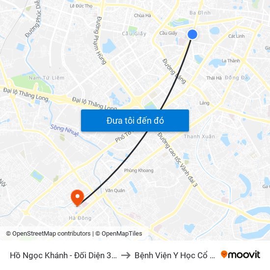 Hồ Ngọc Khánh - Đối Diện 37 Nguyễn Chí Thanh to Bệnh Viện Y Học Cổ Truyền Hà Đông map