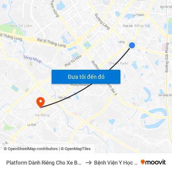 Platform Dành Riêng Cho Xe Buýt Trước Nhà 604 Trường Chinh to Bệnh Viện Y Học Cổ Truyền Hà Đông map