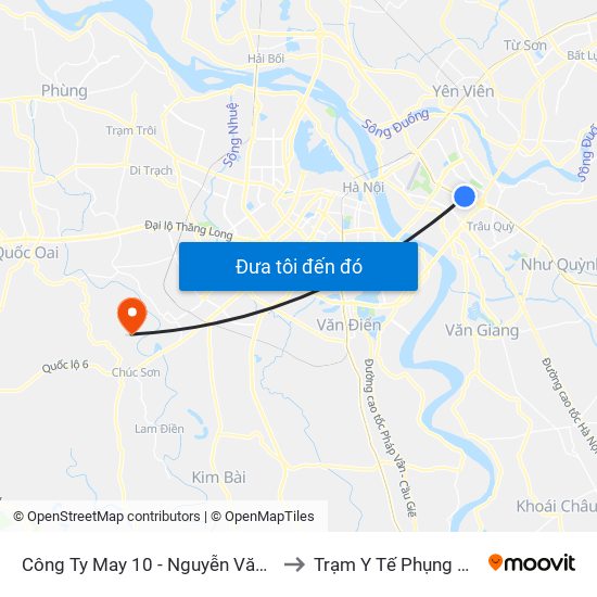 Công Ty May 10 - Nguyễn Văn Linh to Trạm Y Tế Phụng Châu map