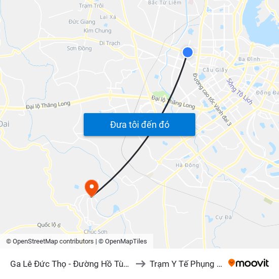 Ga Lê Đức Thọ - Đường Hồ Tùng Mậu to Trạm Y Tế Phụng Châu map