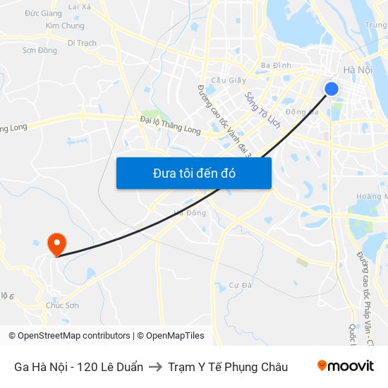 Ga Hà Nội - 120 Lê Duẩn to Trạm Y Tế Phụng Châu map