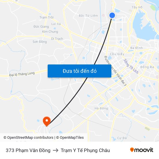 373 Phạm Văn Đồng to Trạm Y Tế Phụng Châu map