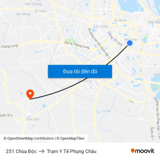 251 Chùa Bộc to Trạm Y Tế Phụng Châu map