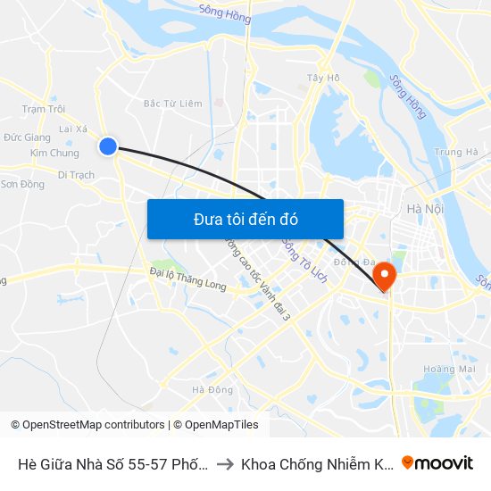 Hè Giữa Nhà Số 55-57 Phố Nhổn to Khoa Chống Nhiễm Khuẩn map