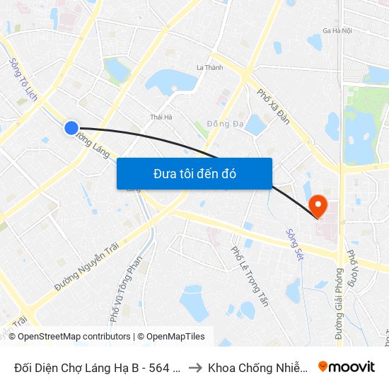 Đối Diện Chợ Láng Hạ B - 564 Đường Láng to Khoa Chống Nhiễm Khuẩn map