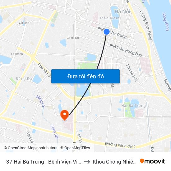 37 Hai Bà Trưng - Bệnh Viện Việt Nam Cu Ba to Khoa Chống Nhiễm Khuẩn map