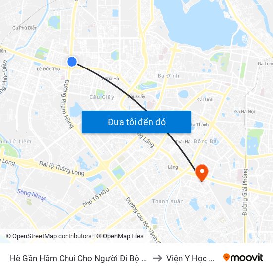 2b Phạm Văn Đồng to Viện Y Học Phòng Không - Không Quân map