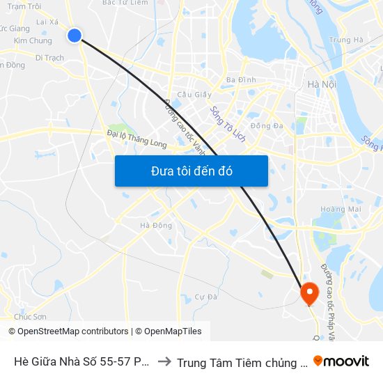Hè Giữa Nhà Số 55-57 Phố Nhổn to Trung Tâm Tiêm ᴄhủng Fivevac map