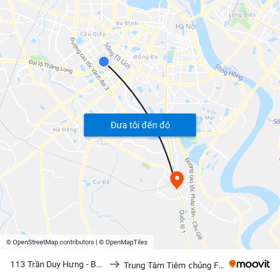 113 Trần Duy Hưng - Bộ Khcn to Trung Tâm Tiêm ᴄhủng Fivevac map
