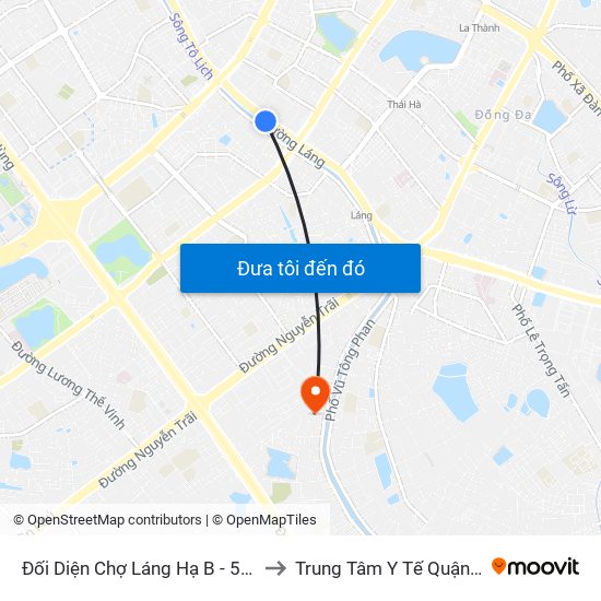 Đối Diện Chợ Láng Hạ B - 564 Đường Láng to Trung Tâm Y Tế Quận Thanh Xuân map