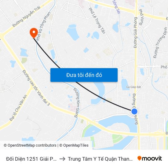 Đối Diện 1251 Giải Phóng to Trung Tâm Y Tế Quận Thanh Xuân map