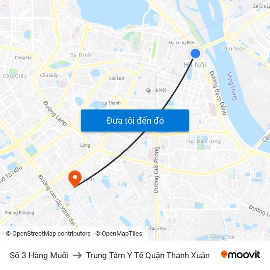 Số 3 Hàng Muối to Trung Tâm Y Tế Quận Thanh Xuân map