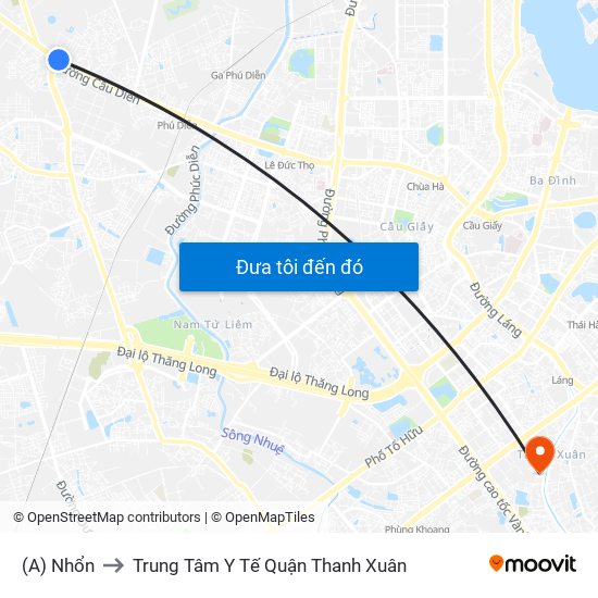 (A) Nhổn to Trung Tâm Y Tế Quận Thanh Xuân map