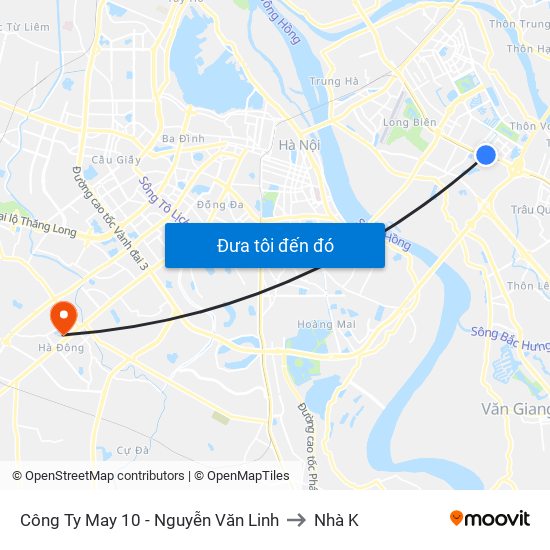 Công Ty May 10 - Nguyễn Văn Linh to Nhà K map