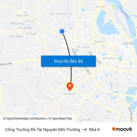 Cổng Trường Đh Tài Nguyên Môi Trường to Nhà K map