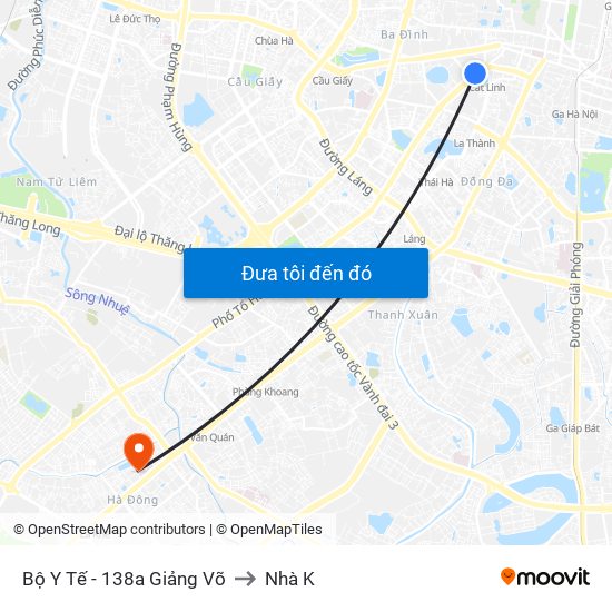 Bộ Y Tế - 138a Giảng Võ to Nhà K map