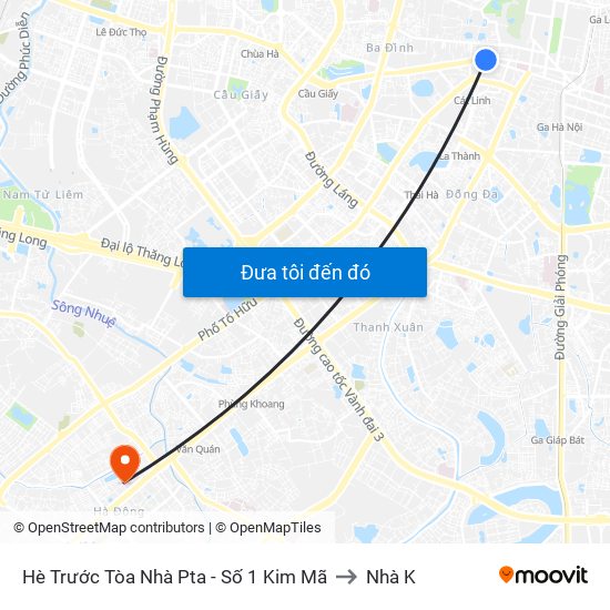 Hè Trước Tòa Nhà Pta - Số 1 Kim Mã to Nhà K map