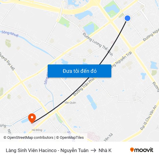 Làng Sinh Viên Hacinco - Nguyễn Tuân to Nhà K map