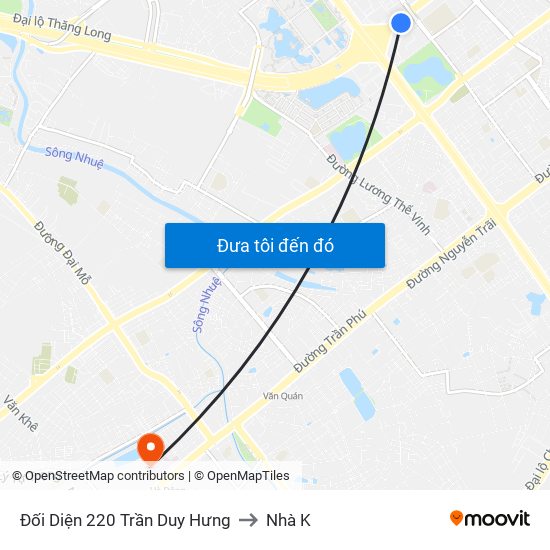 Đối Diện 220 Trần Duy Hưng to Nhà K map