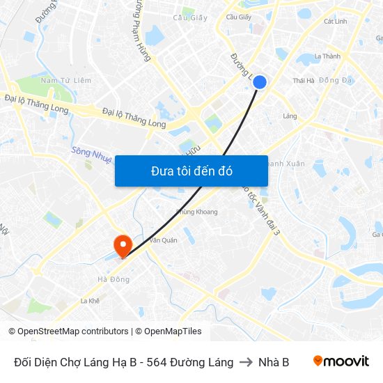 Đối Diện Chợ Láng Hạ B - 564 Đường Láng to Nhà B map