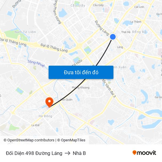 Đối Diện 498 Đường Láng to Nhà B map