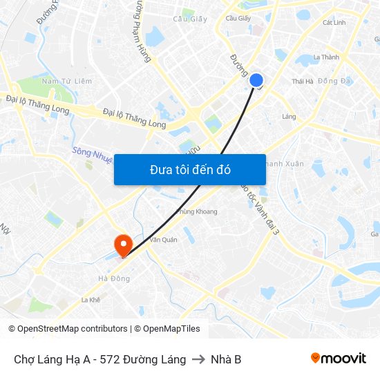 Chợ Láng Hạ A - 572 Đường Láng to Nhà B map