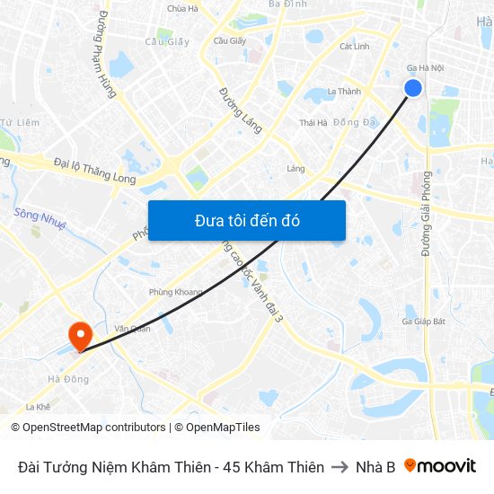 Đài Tưởng Niệm Khâm Thiên - 45 Khâm Thiên to Nhà B map