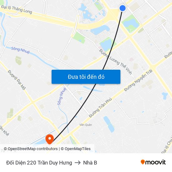 Đối Diện 220 Trần Duy Hưng to Nhà B map