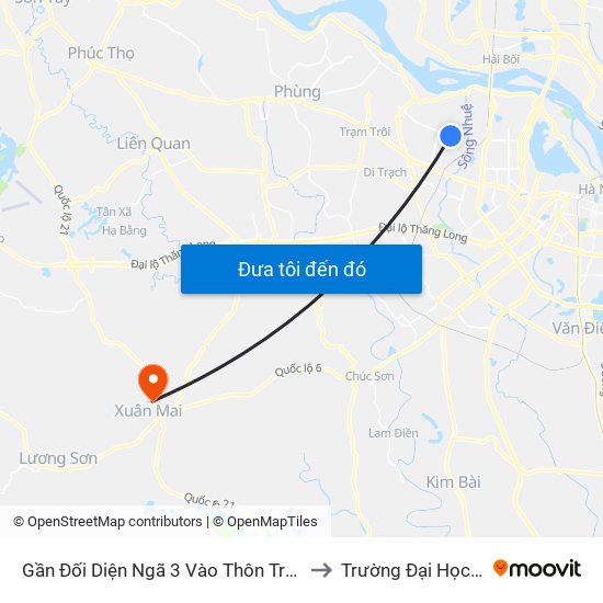 Gần Đối Diện Ngã 3 Vào Thôn Trù 2 - Phường Cổ Nhuế 2 to Trường Đại Học Lâm Nghiệp map