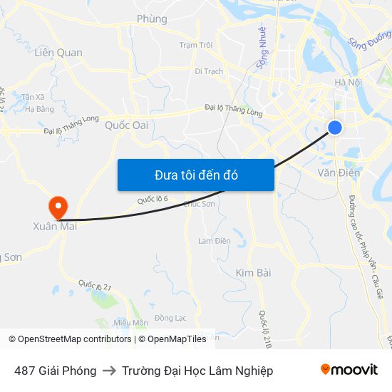 487 Giải Phóng to Trường Đại Học Lâm Nghiệp map